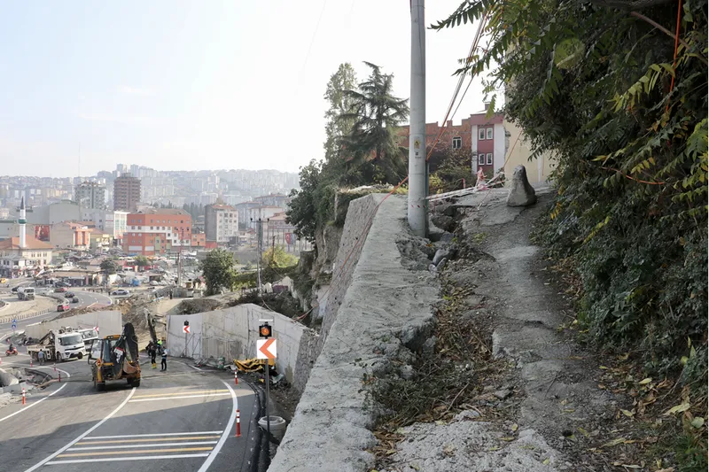 Trabzon'da park halindeyken hareket etmeye başlayan kamyon 3 araca çarpıp devrildi