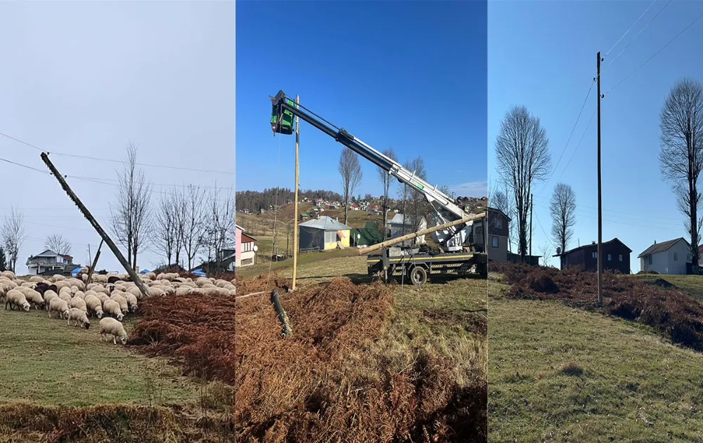 HIDIRNEBİ’DE TEHLİKELİ DİREĞE MÜDAHALE