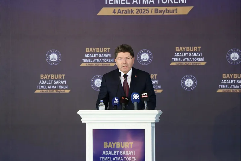 Adalet Bakanı Tunç, Bayburt Adalet Sarayı temel atma töreninde konuştu: