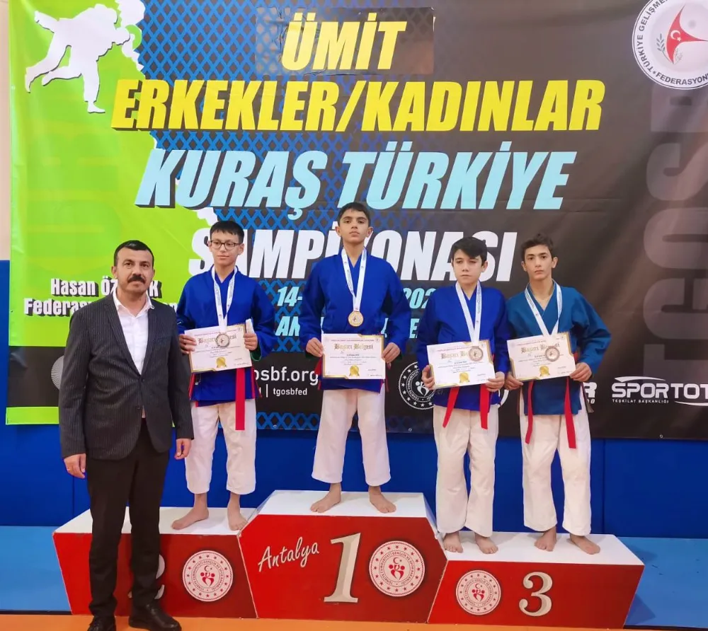 ÜMİTLER KURAŞ’DA 1 ALTIN, 3 BRONZ MADALYA