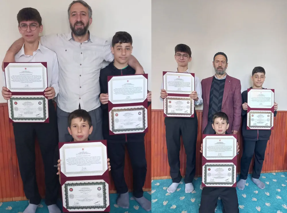 HAFIZLIK YOLCULUĞU BELGEYLE TAÇLANDI
