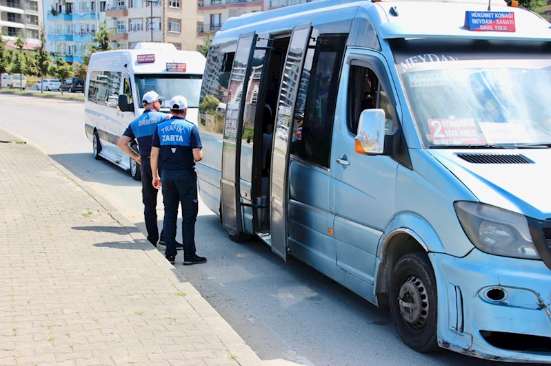 Giresun'da toplu taşıma araçlarında klima denetimi gerçekleştirildi