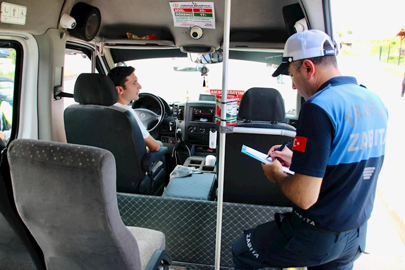 Giresun'da toplu taşıma araçlarında klima denetimi gerçekleştirildi